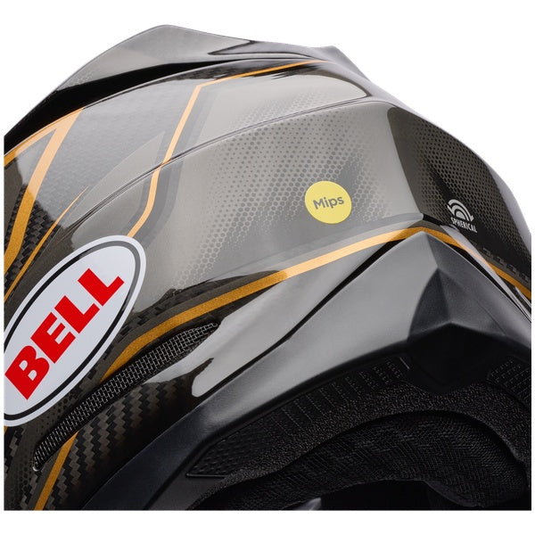 Bell Moto-10 GP SE motocross helmet in Black/Gold, view 8, SKU 7206877
