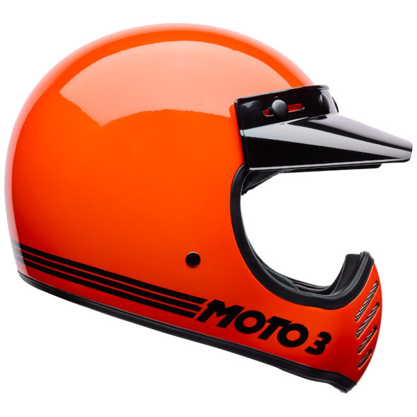 Bell Moto 3 Classic Solid motorcycle helmet in Orange, view 1, SKU 7175464