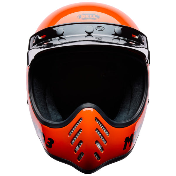 Bell Moto 3 Classic Solid motorcycle helmet in Orange, view 3, SKU 7175464