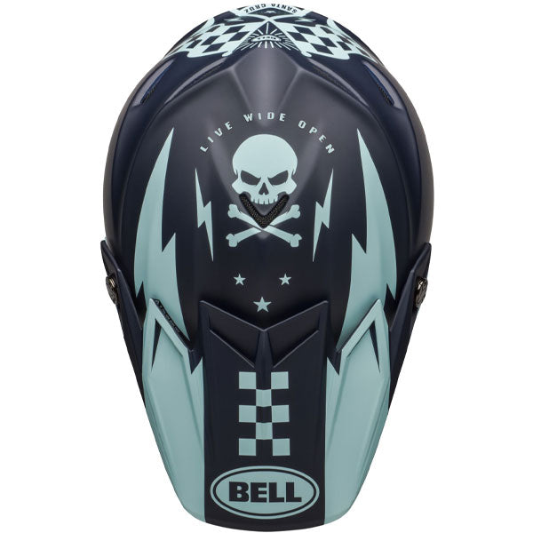 motorcycle helmet, showing aerodynamic shell design, ventilation ports, and secure retention system built for rider comfort and protection. SKU 07122843.