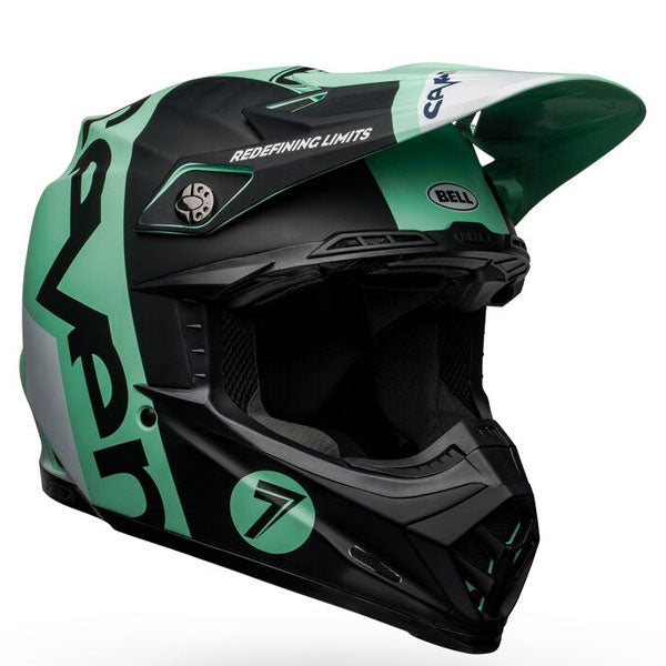 motorcycle helmet, showing aerodynamic shell design, ventilation ports, and secure retention system built for rider comfort and protection