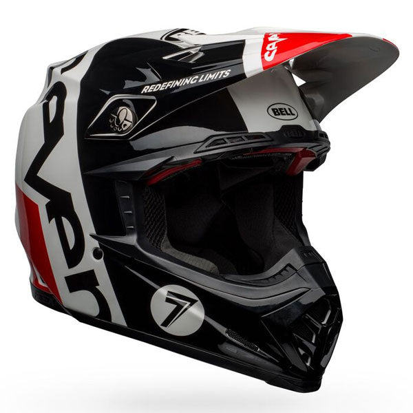 motorcycle helmet, showing aerodynamic shell design, ventilation ports, and secure retention system built for rider comfort and protection