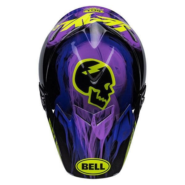 motorcycle helmet, showing aerodynamic shell design, ventilation ports, and secure retention system built for rider comfort and protection