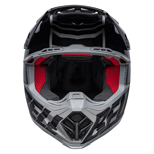 motorcycle helmet, showing aerodynamic shell design, ventilation ports, and secure retention system built for rider comfort and protection