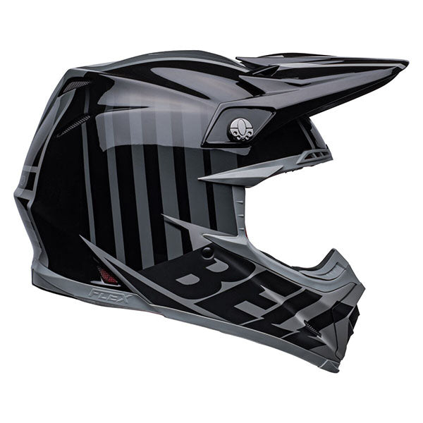 motorcycle helmet, showing aerodynamic shell design, ventilation ports, and secure retention system built for rider comfort and protection