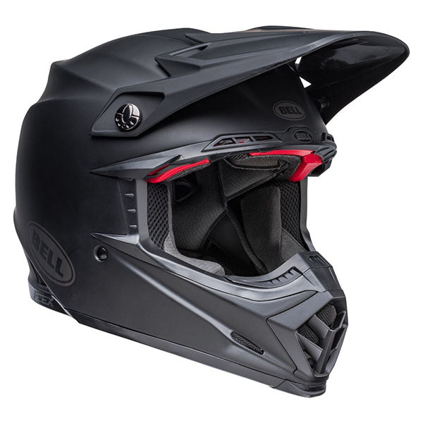 Bell Helmets Bell - Moto-9S Flex Helmet off-road motocross helmet, showing aerodynamic shell design, ventilation ports, and secure retention system built for rider comfort and protection. SKU 07136090.