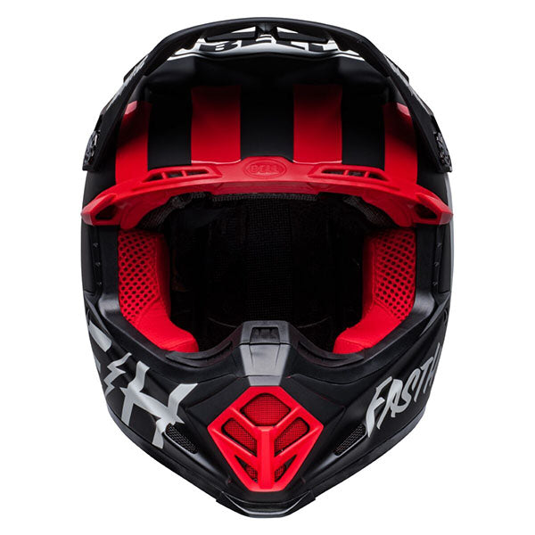 motorcycle helmet, showing aerodynamic shell design, ventilation ports, and secure retention system built for rider comfort and protection