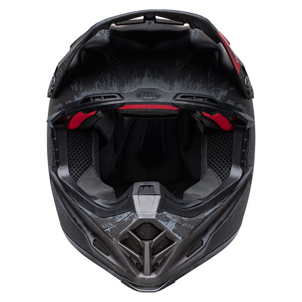motorcycle helmet, showing aerodynamic shell design, ventilation ports, and secure retention system built for rider comfort and protection