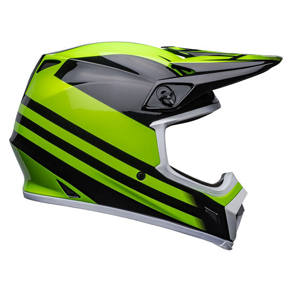 motorcycle helmet, showing aerodynamic shell design, ventilation ports, and secure retention system built for rider comfort and protection