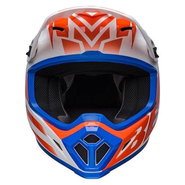 motorcycle helmet, showing aerodynamic shell design, ventilation ports, and secure retention system built for rider comfort and protection