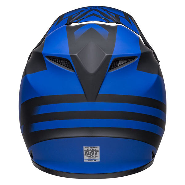 motorcycle helmet, angled view, showing aerodynamic shell design, ventilation ports, and secure retention system built for rider comfort and protection. SKU 07136297.
