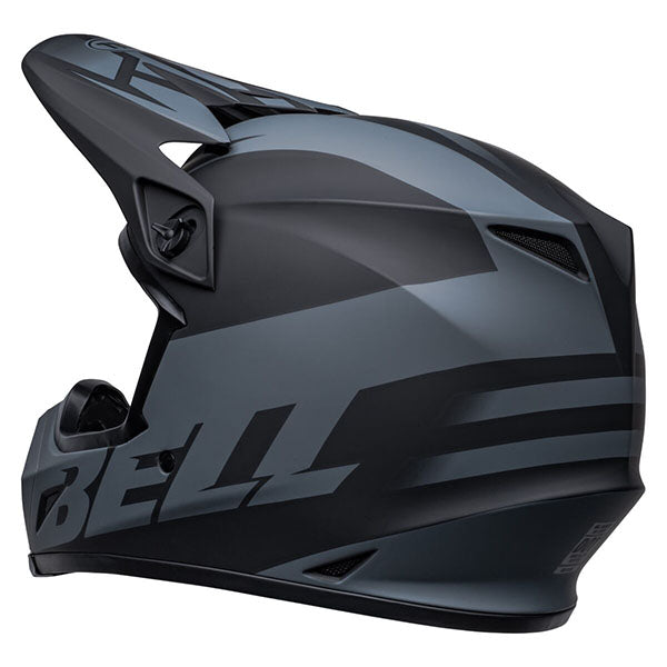 motorcycle helmet, angled view, showing aerodynamic shell design, ventilation ports, and secure retention system built for rider comfort and protection. SKU 07136265.