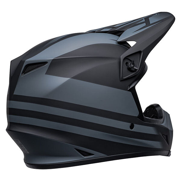 motorcycle helmet, angled view, showing aerodynamic shell design, ventilation ports, and secure retention system built for rider comfort and protection. SKU 07136253.