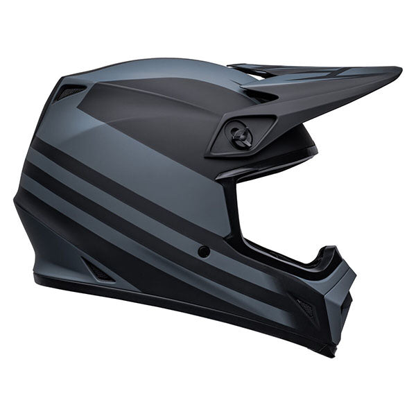 motorcycle helmet, angled view, showing aerodynamic shell design, ventilation ports, and secure retention system built for rider comfort and protection. SKU 07136254.