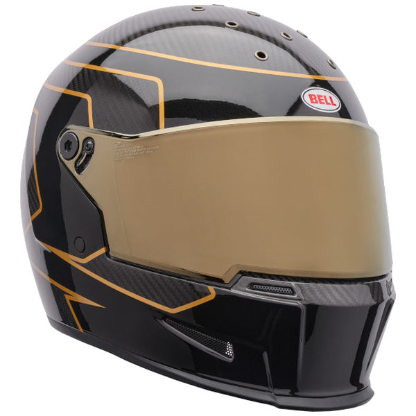 Bell Eliminator Carbon SE Flux motorcycle helmet in Ultra Black, view 2, SKU 7206605
