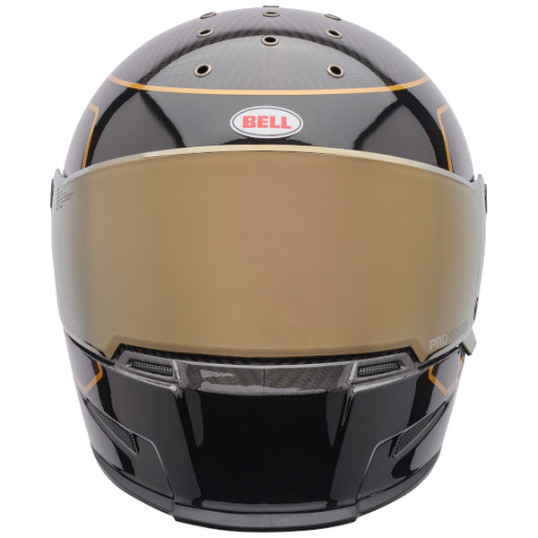 Bell Eliminator Carbon SE Flux motorcycle helmet in Ultra Black, view 3, SKU 7206605
