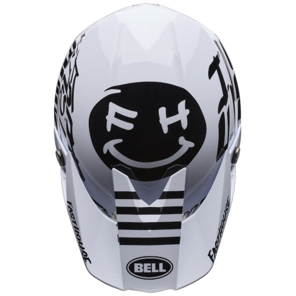 Bell Moto-10 MIPS SE Fasthouse 26 motocross helmet in White/Black, view 6, SKU 7206781