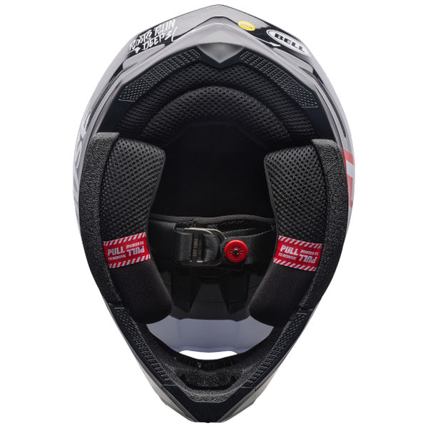 Bell Moto-10 MIPS SE Fasthouse 26 motocross helmet in White/Black, view 7, SKU 7206781