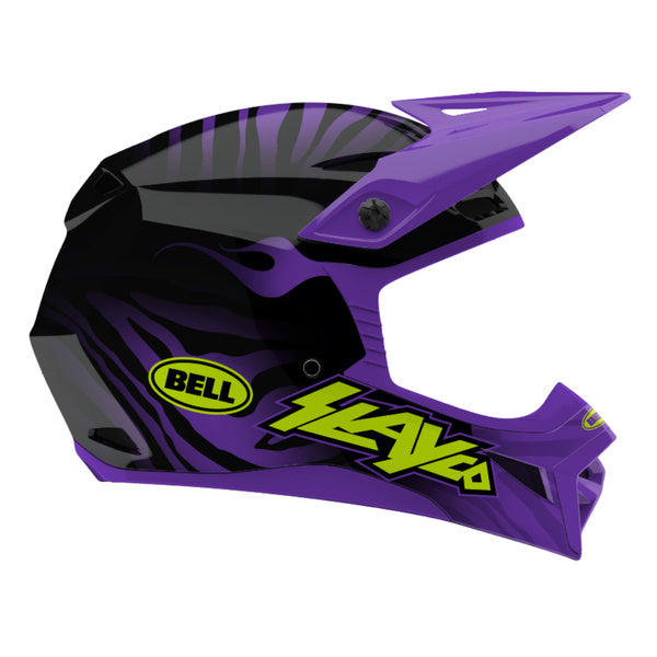 Bell MX-10 MIPS Slayco Helmet Youth in Black/Purple, view 2, SKU 7208546