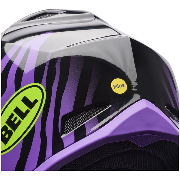 Bell MX-10 MIPS Slayco Helmet Youth in Black/Purple, view 9, SKU 7208546