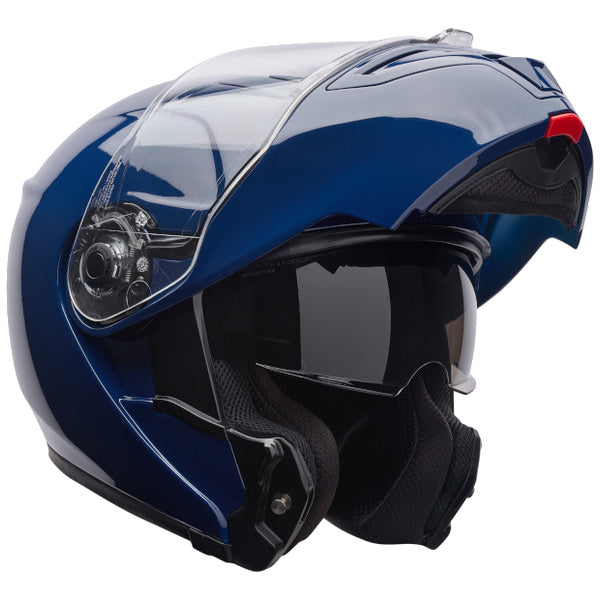 Bell SRT Modular Plus Solid motorcycle helmet in Navy, view 3, SKU 7207076