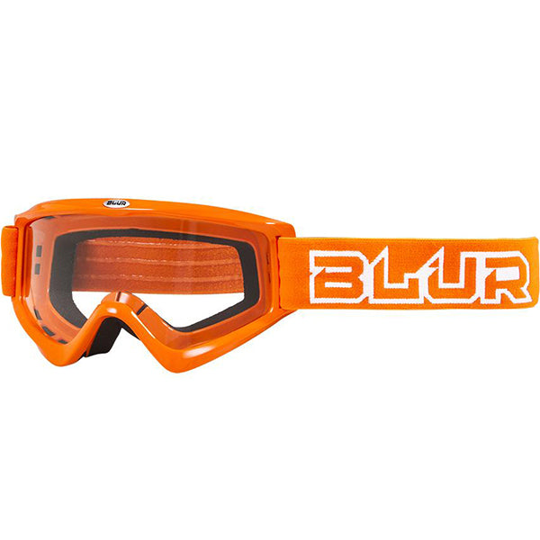 Product image of blur b zero goggle orange motocross goggles showing frame design, lens style, and colorway