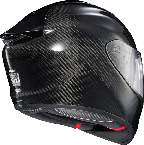 Scorpion EXO - EXO-ST 1400 Evo Carbon Helmet, motorcycle helmet, detail view, color options: 2XL, LG, MD, SM, XL, sizes: Black, Matte Black
