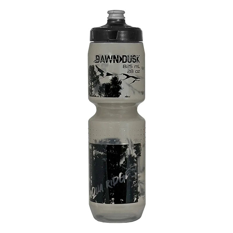 Dawn To Dusk - Aqua Ridge Bottle (MTB) - Aqua Ridge Bottle Pop 'n Lock, Black/Clear - 28oz - SKU: DQ2037