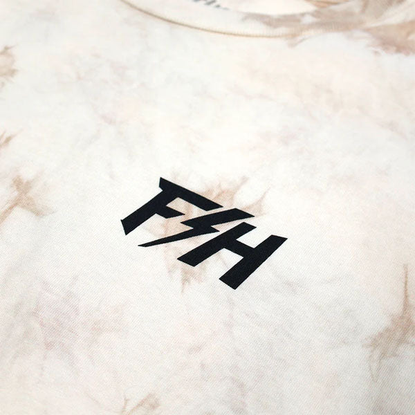 Professional studio photo of Fasthouse Snakebite Tie Dye Long Sleeve Tee; showing long-sleeve cut, printed graphics, and crew neckline; SKU 32158460