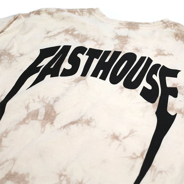 High-resolution studio image of Fasthouse Snakebite Tie Dye Long Sleeve Tee; showing long-sleeve cut, printed graphics, and crew neckline; SKU 32158460