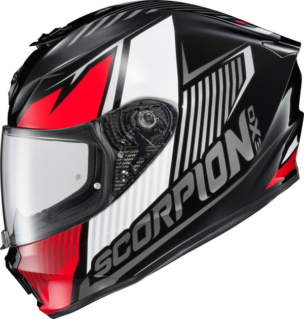 Scorpion EXO - EXO R330 Hawker Helmet, motorcycle helmet, detail view, color options: 2XL, LG, MD, SM, XL, sizes: Hi-Viz, Light Blue, Phantom, Red