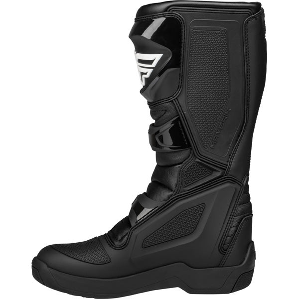 Fly Racing Maverik LT Boots product image in Blk sizes 7, 8, 9, 10, 11, 12, 13, 14 SKU 364-6600. Boots | Available at BTO Sports