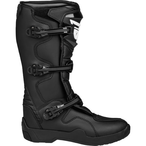 Fly Racing Maverik LT Boots product image in Blk sizes 7, 8, 9, 10, 11, 12, 13, 14 SKU 364-6600. Boots | Available at BTO Sports