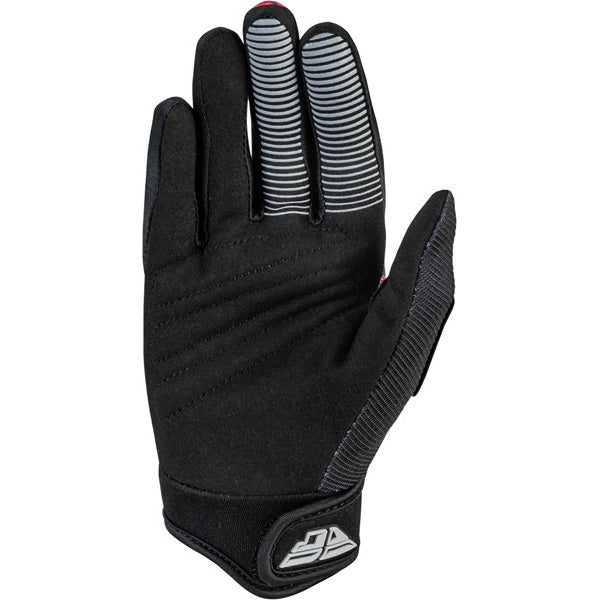 Fly Racing F-16 Gloves (Youth) front angle view Colors: Black/Red/Purple Sizes: Y-2XS to Y-XS SKU:379-211Y2 | Available at BTO Sports.