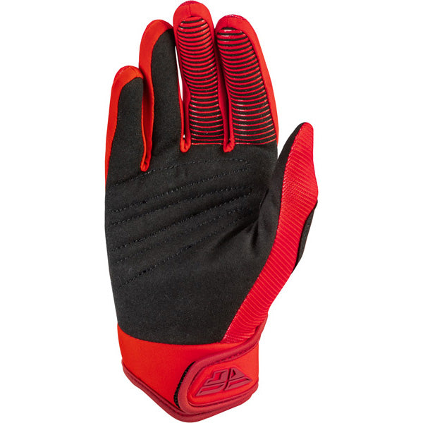 Fly Racing F-16 Gloves (Youth) front angle view Colors: Black/Red/Purple Sizes: Y-2XS to Y-XS SKU:379-211 | Available at BTO Sports.