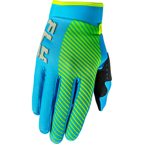 Fly Racing F-16 Gloves (Youth) front angle view Colors: Black/Red/Purple Sizes: Y-2XS to Y-XS SKU:379-211 | Available at BTO Sports.