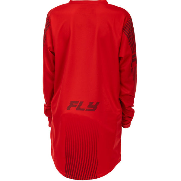 Studio view of fly-racing-2026-f-16-jersey-youth, in Black and Red and Purple, on a white studio background, (SKU 379-221YM) | SKU: 379-221YM | Available at BTO Sports