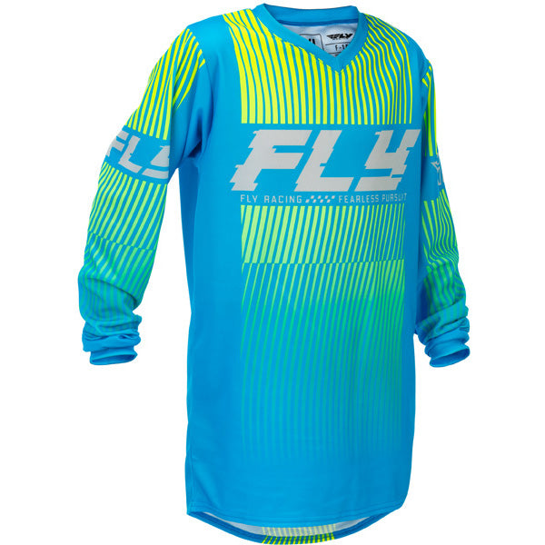 Studio view of fly-racing-2026-f-16-jersey-youth, in Black and Red and Purple, on a white studio background, (SKU 379-221YL) | SKU: 379-221YL | Available at BTO Sports