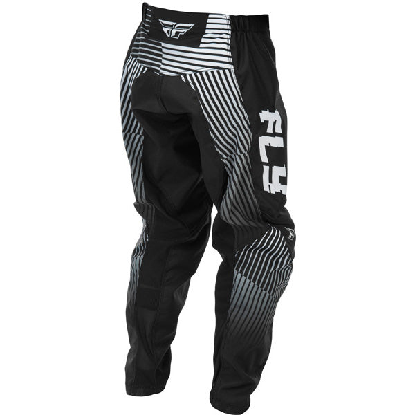 Fly Racing F-16 Pants (Youth) front angle view Colors: Black/Wht SKU:379-230 | Available at BTO Sports.