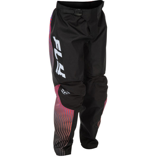 Fly Racing F-16 Pants (Youth) front angle view Colors: Black/Wht SKU:379-230 | Available at BTO Sports.