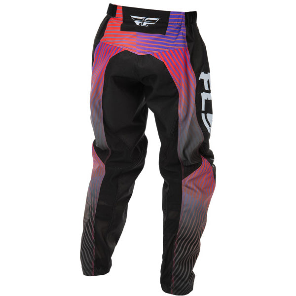 Fly Racing F-16 Pants (Youth) front angle view Colors: Black/Red/Purple SKU:379-231 | Available at BTO Sports.