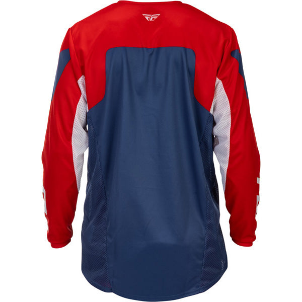Studio view of fly-racing-2026-kinetic-jersey, in Blue and Grey and Black, on a white studio background, (SKU 379-421S) | SKU: 379-421S | Available at BTO Sports