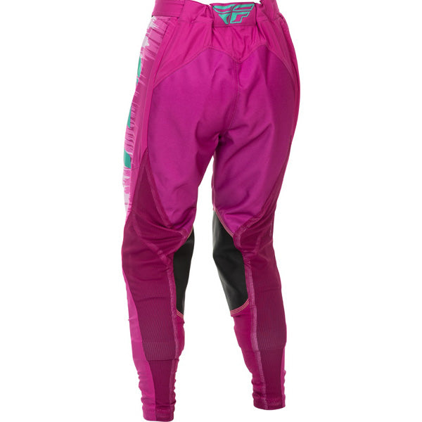 Fly Racing Lite Pants (Womens) front angle view Colors: Aqua/Nvy Blue/Wht SKU:379-631 | Available at BTO Sports.