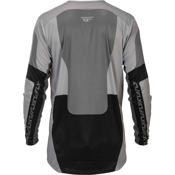 Studio view of fly-racing-2026-lite-jersey, in Grey and Black, on a white studio background, (SKU 379-720M) | SKU: 379-720M | Available at BTO Sports