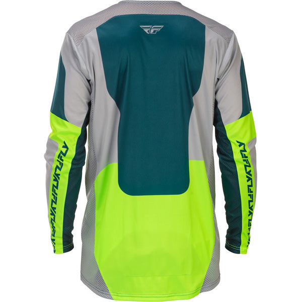 Studio view of fly-racing-2026-lite-jersey-youth, in Grey and Black, on a white studio background, (SKU 379-720YXL) | SKU: 379-720YXL | Available at BTO Sports