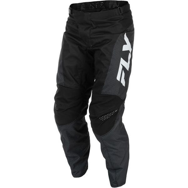 Fly Racing F-16 Pants front angle view Colors: Black/Wht SKU:379-930 | Available at BTO Sports.