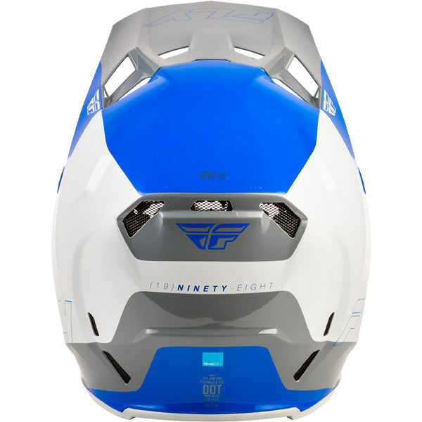 Studio view of fly racing formula cc glide helmet youth, on a white studio background | Fly Racing - Formula CC Glide Helmet (Youth) | SKU 73-4352 | Colors: Purlpe/Stone/Black, Grey/Light Grey/Black, Blue/Light Grey/Grey, Black/Red/Grey | Available at BTO Sports