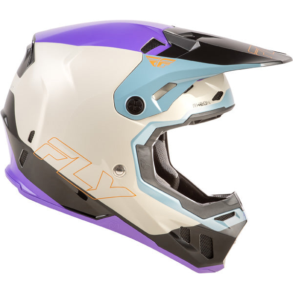 Three‑quarter view of fly-racing-formula-cc-glide-helmet-youth, on a white studio background