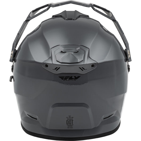 Studio view of fly racing trekker solid helmet, in grey, on a white studio background, | Fly Racing - Trekker Solid Helmet | SKU 73-7035 | Colors: Matte Black, Grey, White | Sizes: XS to 2X | Available at BTO Sports