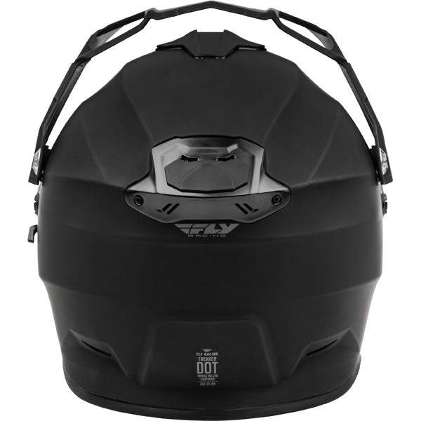 Studio view of fly racing trekker solid helmet, in matte black, on a white studio background, | Fly Racing - Trekker Solid Helmet | SKU 73-7035 | Colors: Matte Black, Grey, White | Sizes: XS to 2X | Available at BTO Sports